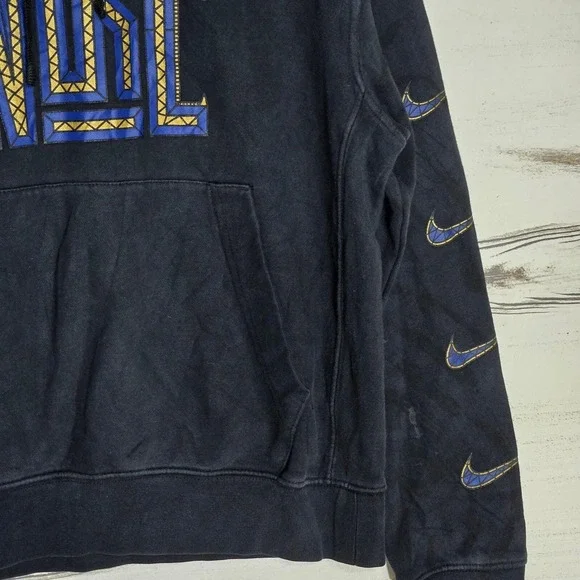 Nike Hoodie Mens Pullover Black Center Swoosh Small Logo Athletic Sweatshirt